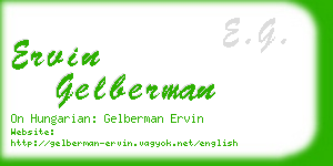 ervin gelberman business card